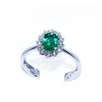 Ringe Mirco Visconti Dame Anelli Colore in Weißgold Smeraldo 0.96 Ct Z681/B20S - Z681/B20S